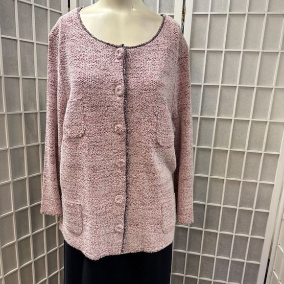 Anne Claire/Lord & Tylor, Jacket Rose+Skirts Black Suit Set,Sz XL,Long Sleeve.! - Picture 1 of 13